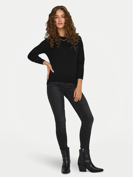 ONLY ONLY Sveter Venice 15333989 Čierna Regular Fit