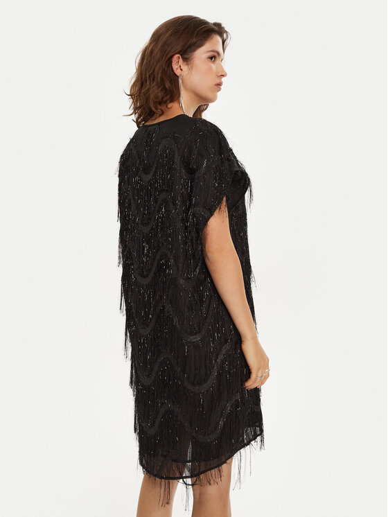 Bruuns Bazaar Bruuns Bazaar Sukienka koktajlowa Nellat BBW4197 Czarny Loose Fit