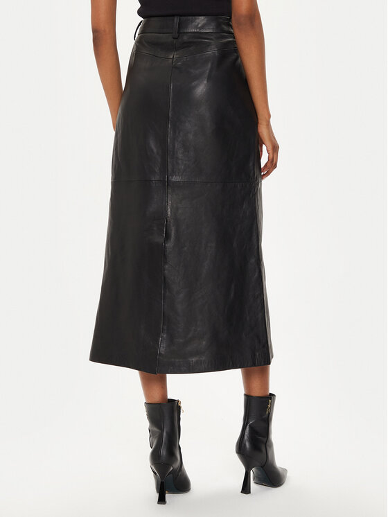 Gestuz Gestuz Шкіряна спідниця Olivi 10908765 Чорний Regular Fit