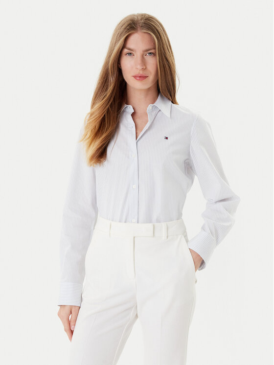 Tommy Hilfiger Tommy Hilfiger Cămașă Ess WW0WW47169 Albastru celest Regular Fit