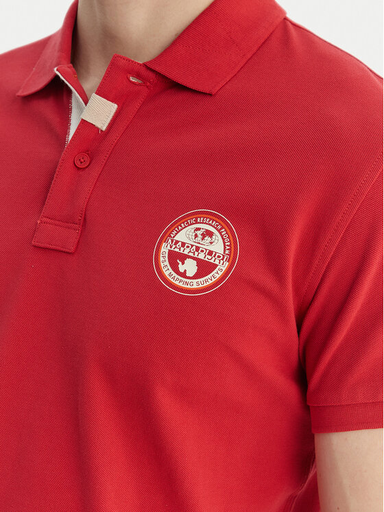 Napapijri Napapijri Polo marškinėliai E-Clanis NP0A4ID3 Raudona Regular Fit