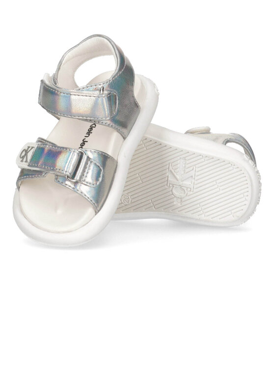 Calvin Klein Jeans Calvin Klein Jeans Sandały V1A2-80200-0376904 Srebrny