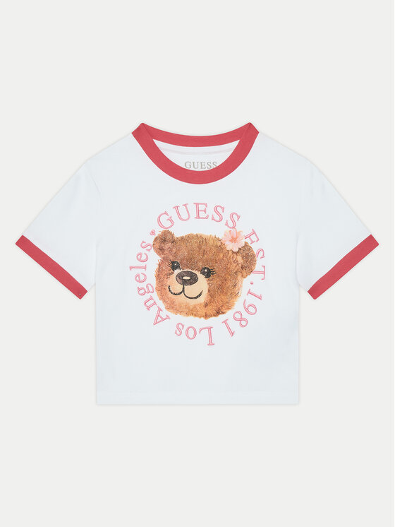 Guess Guess Tricou J5RI41 K6YW4 Alb Regular Fit
