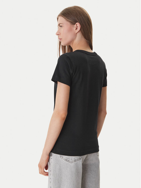 Guess Guess Marškinėliai W6GI08 K3023 Juoda Regular Fit