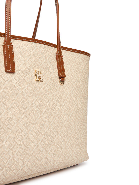 Tommy Hilfiger Tommy Hilfiger Borsetta Th Monoplay Tote Le AW0AW17416 Beige