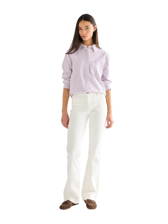 Wrangler Wrangler Koszula 112378138 Fioletowy Regular Fit