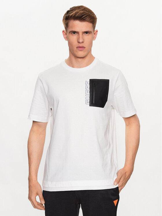 Guess Guess Тишърт Z3YI00 I3Z14 Бял Boxy Fit