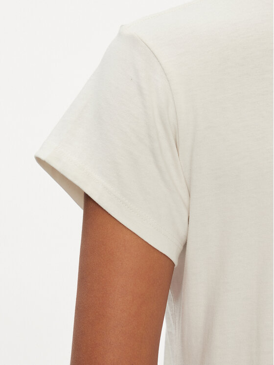 Wrangler Wrangler Тишърт Shrunken Band 112350301 Екрю Slim Fit