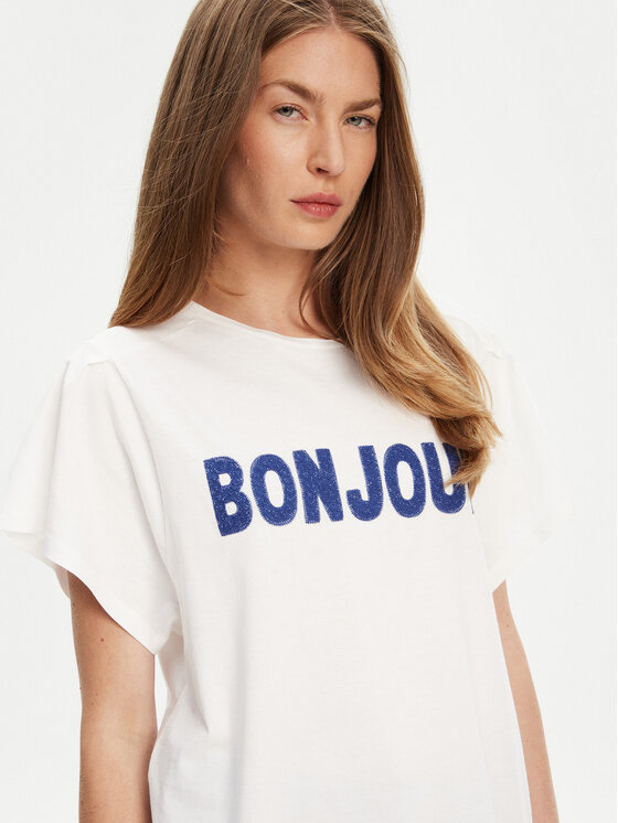 United Colors Of Benetton United Colors Of Benetton T-Shirt 3LNSD109Z Λευκό Relaxed Fit