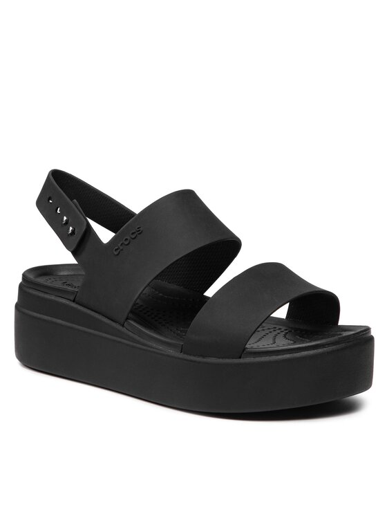 Crocs Crocs Sandale Brooklyn Low Wedge W 206453 Negru