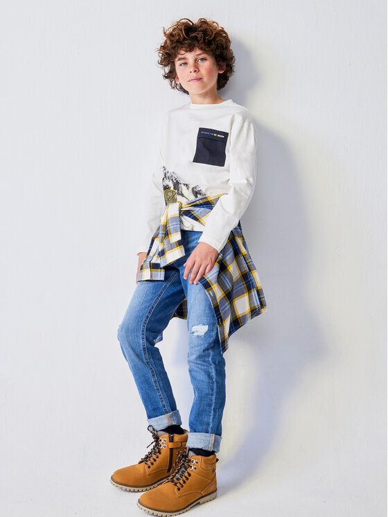 Mayoral Mayoral Μπλουζάκι 7.065 Εκρού Regular Fit