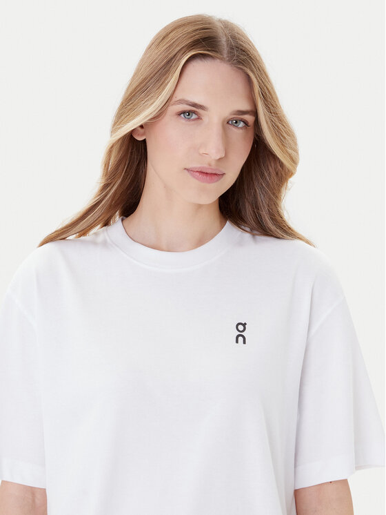 On On T-shirt Club-T 1WE1006 Bijela Relaxed Fit