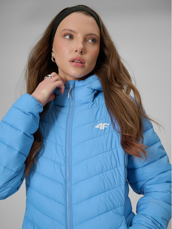 4F 4F Kurtka puchowa EVERYDAY ACTIVE Niebieski Slim Fit