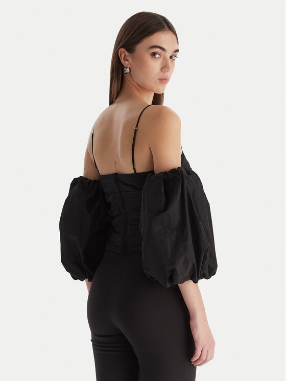 PINKO PINKO Blúz Taffeta 105552 Y3LE Fekete Regular Fit