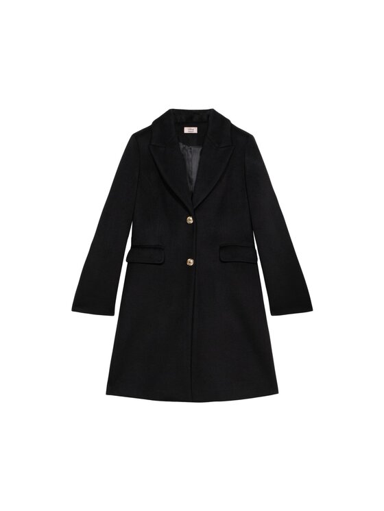 Oltre Oltre Płaszcz zimowy 0088R000487N033 Czarny A-Line Fit