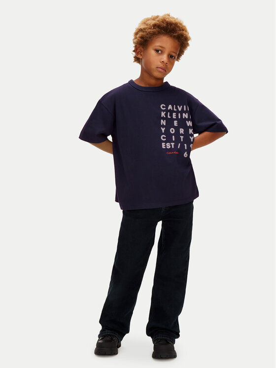 Calvin Klein Jeans Calvin Klein Jeans Póló LVCKSJA02B Sötétkék Relaxed Fit