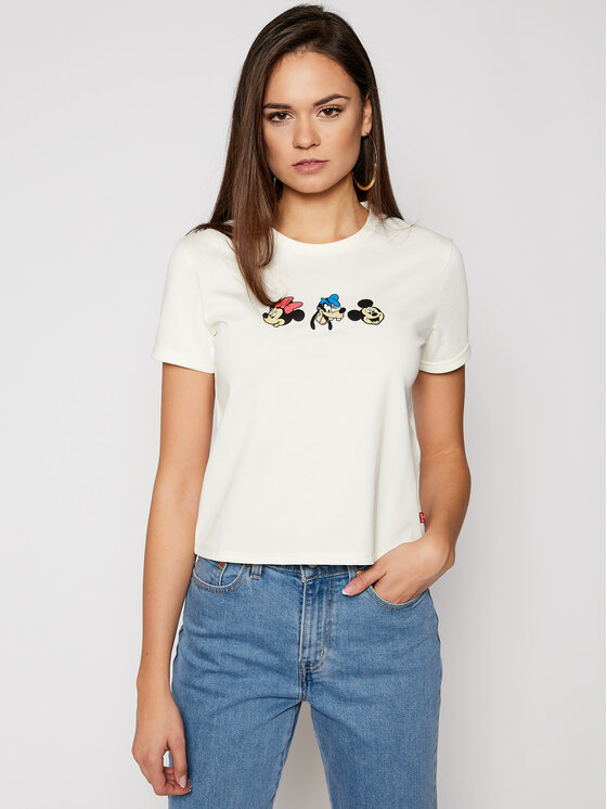 Levi's® Levi's® T-Shirt DISNEY Mickey & Friends A0618-0001 Weiß Slim Fit