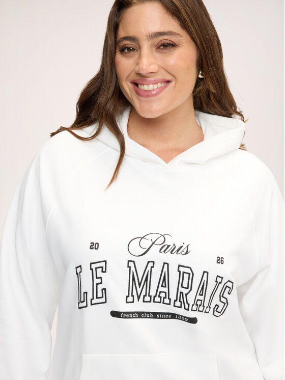 Fiorella Rubino Fiorella Rubino Felpa G80WL009620N011 Bianco Over Fit