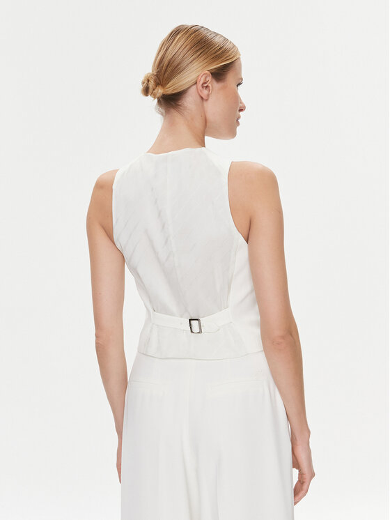 KARL LAGERFELD KARL LAGERFELD Komplet marynarka i kamizelka 240W1411 Biały Regular Fit