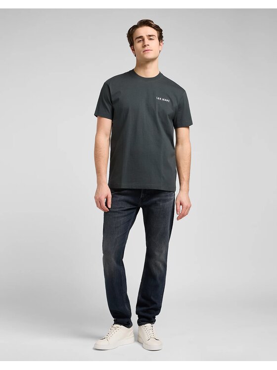 Lee Lee T-Shirt SS RELAXED GRAPHIC TEE Szary Relaxed Fit