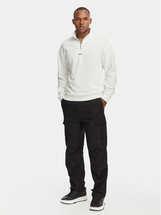 HUGO HUGO Majica dugih rukava Durty244 50525881 Krem Relaxed Fit