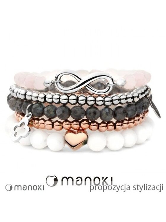 Manoki manoki Bransoletka BA466R Różowe złoto