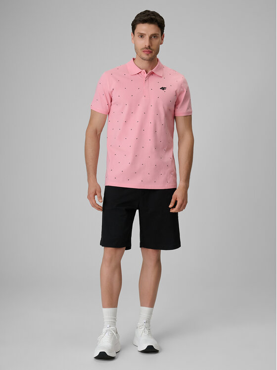4F 4F Polo COMMERCIAL Różowy jasny Regular Fit