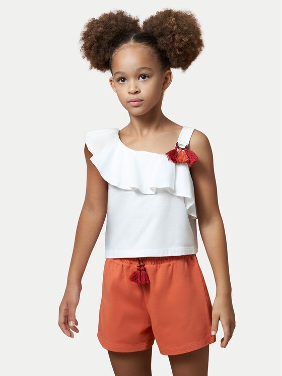 Mayoral Mayoral Set top i pantaloni scurti 6273 Portocaliu Regular Fit