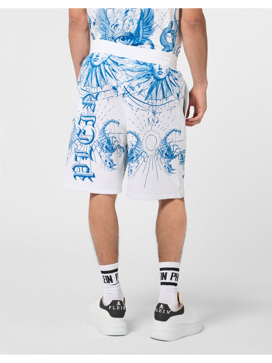 PHILIPP PLEIN PHILIPP PLEIN Szorty sportowe 29859 Biały Jogger Fit