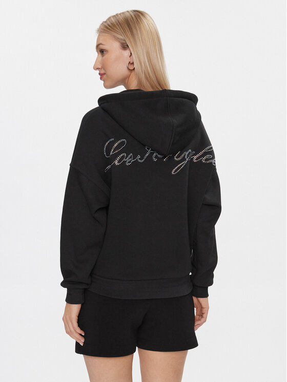 Guess Guess Majica dugih rukava W4RQ05 K9Z21 Crna Regular Fit