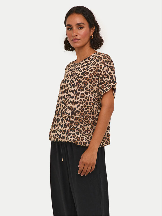 Kaffe Kaffe Majica Amber 10508257 Smeđa Relaxed Fit