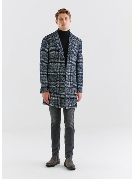 Pako Lorente Pako Lorente Płaszcz P23WF-7X-005 Granatowy Classic Fit