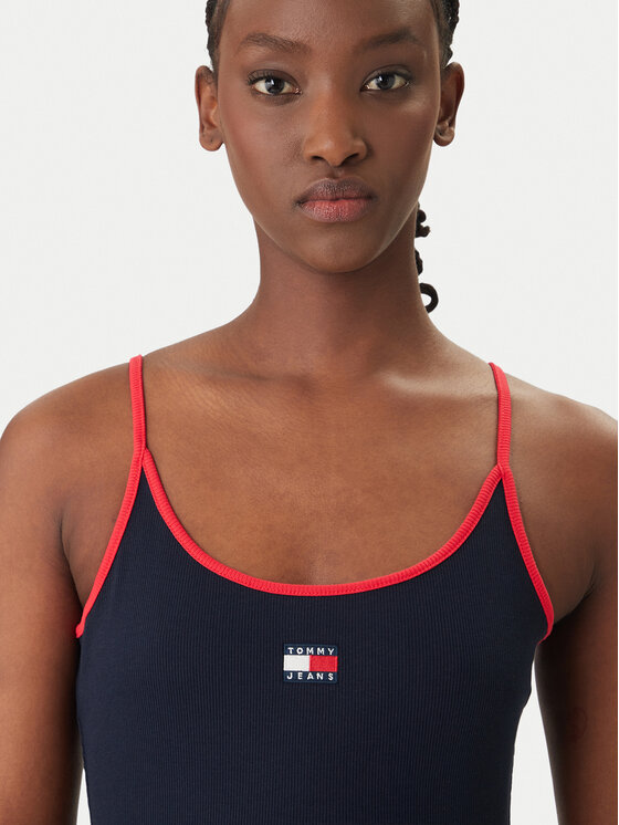 Tommy Jeans Tommy Jeans Kasdieninė suknelė DW0DW22335 Tamsiai mėlyna Slim Fit