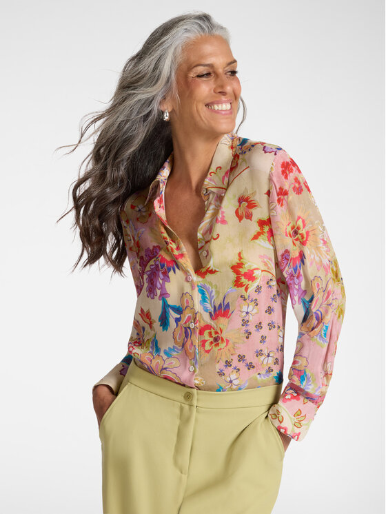 Elena Mirò Elena Mirò Koszula 5018P000314N041 Czerwony Regular Fit