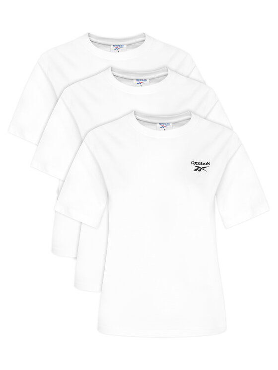 Reebok Reebok 3 marškinėlių komplektas RK25194CCW Balta Regular Fit