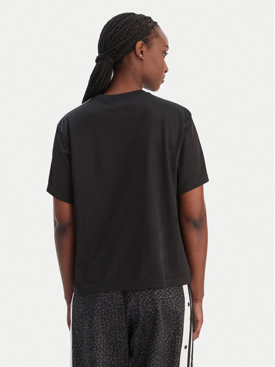 adidas adidas Marškinėliai Firebird KD5574 Juoda Loose Fit