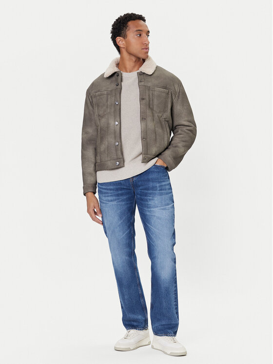 Guess Guess Bunda z imitace kůže M5BL0I W2500 Hnědá Regular Fit
