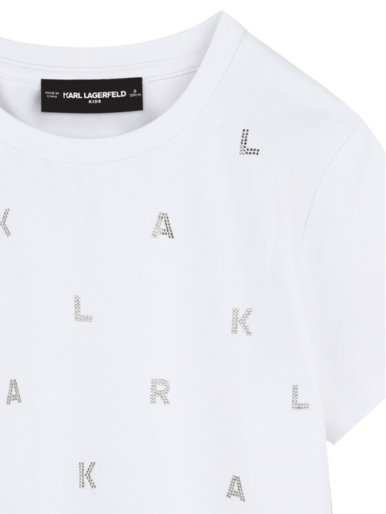 Karl Lagerfeld Kids Karl Lagerfeld Kids Тишърт Z30571 D Бял Regular Fit