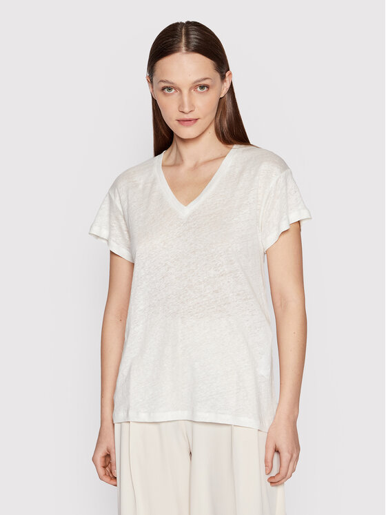 Weekend Max Mara Тишърт Eliseo 59410221 Бял Regular Fit