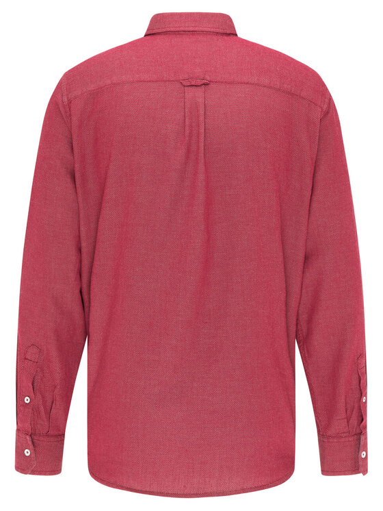 Mustang Mustang Camicia CLEMENS SOFT STRCT Rosso Regular Fit
