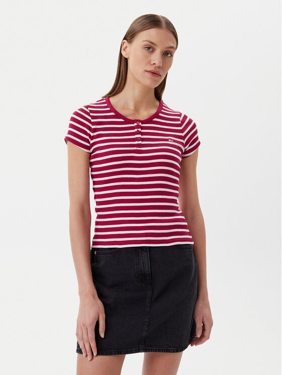 Tommy Jeans Tommy Jeans Tricou DW0DW19502 Roz Slim Fit