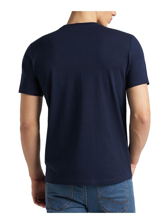 Lee Lee T-Shirt L63JFQ35 Granatowy Slim Fit