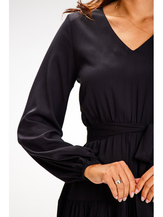 Awama Awama Vestito estivo A603 Nero Basic Fit