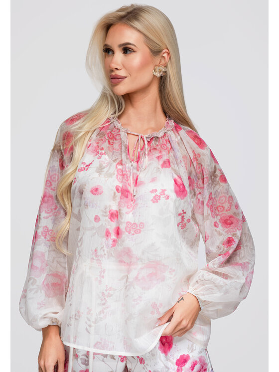 Ombre Ombre Bluzka OW-SH-E0063 Różowy Loose Fit
