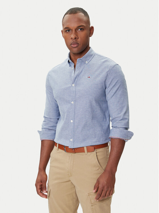 Tommy Jeans Tommy Jeans Ing Oxford DM0DM09594 Kék Slim Fit
