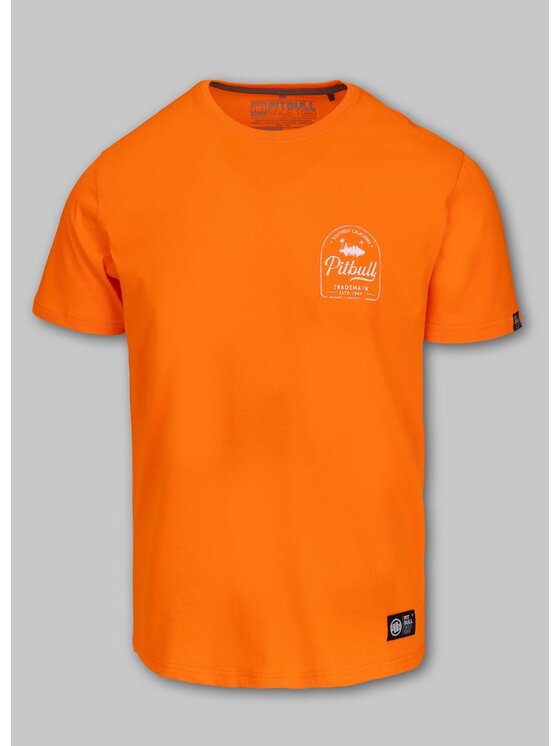PITBULL PITBULL T-Shirt Koszulka męska Ultra Light SO CAL XS Pomarańczowy Regular Fit