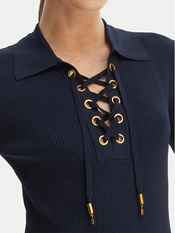 MICHAEL Michael Kors MICHAEL Michael Kors Blúzka MS661FZ5ZV Tmavomodrá Slim Fit