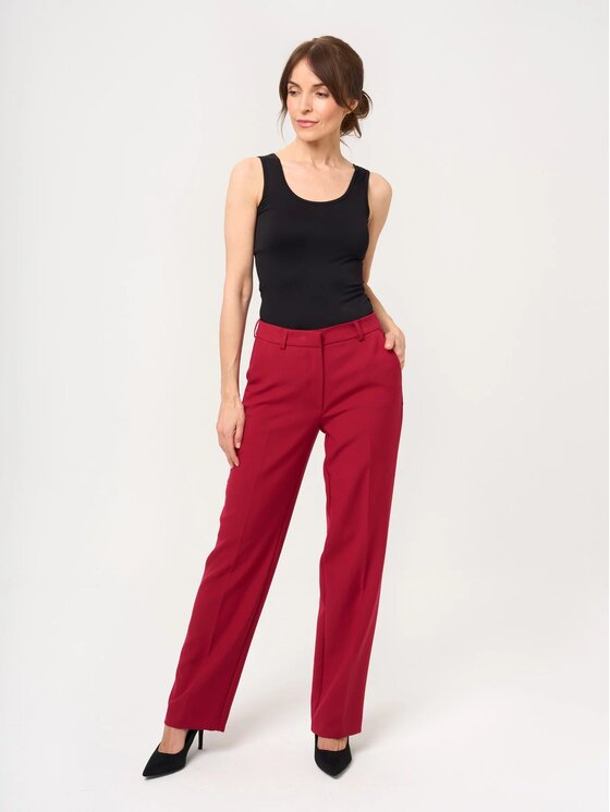 Willsoor Willsoor Spodnie garniturowe 68210 Czerwony Regular Fit