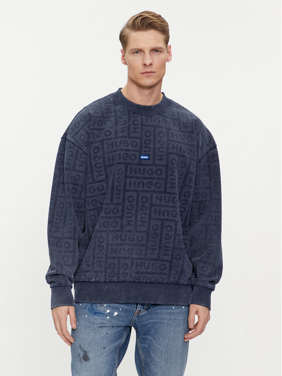 Hugo Bluză Nenry 50510545 Bleumarin Relaxed Fit