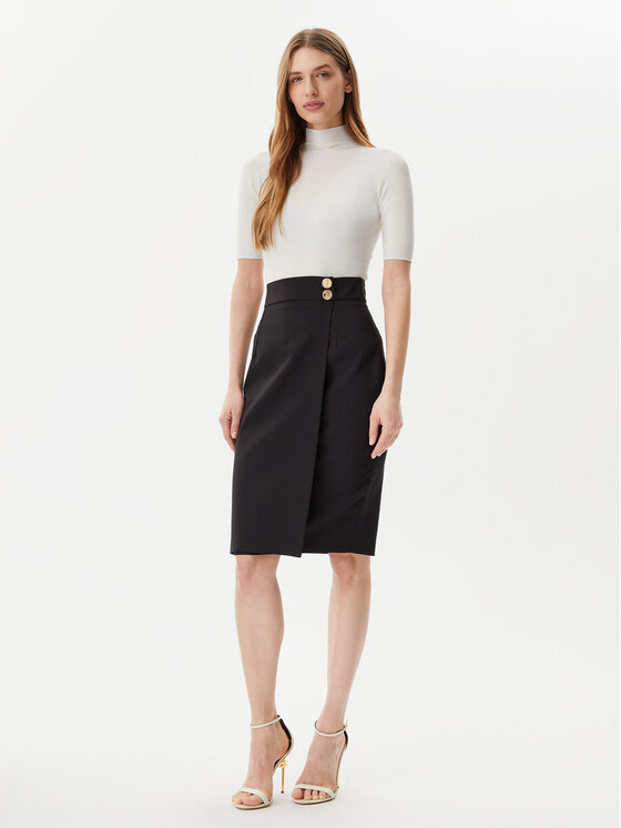 Artigli Artigli Pouzdrová sukně ACGO000902 Černá Slim Fit